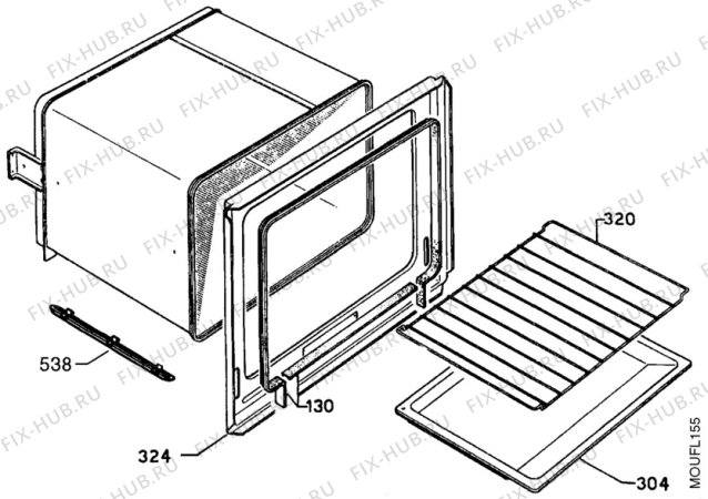 Взрыв-схема плиты (духовки) Zanussi ZBN721B1 - Схема узла Electrical equipment